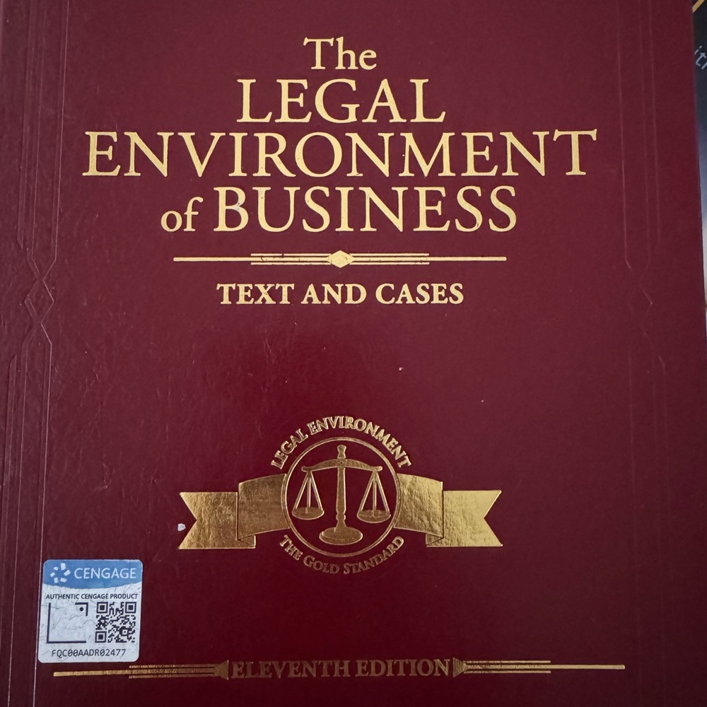 The Legal Environment of Business Textbook